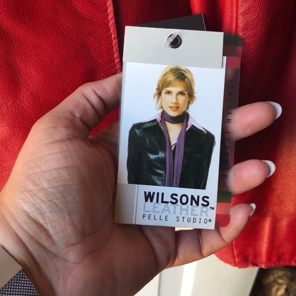Wilsons Red Leather Jacket - Picture 4 of 7